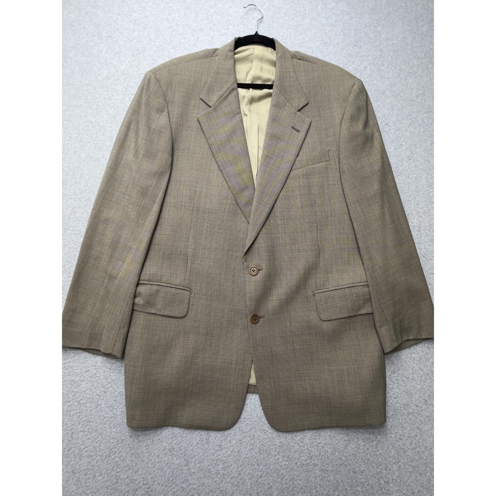 Nordstrom Mens 42R Brown Check Sport Coat Ermenegildo Zegna Wool Made Italy